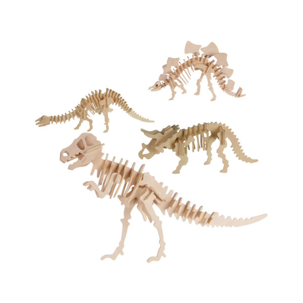 Φυσικό ξύλινο τρισδιάστατο παζλ, Δεινοσαυροί Ι, ca. 12 x 30 cm.