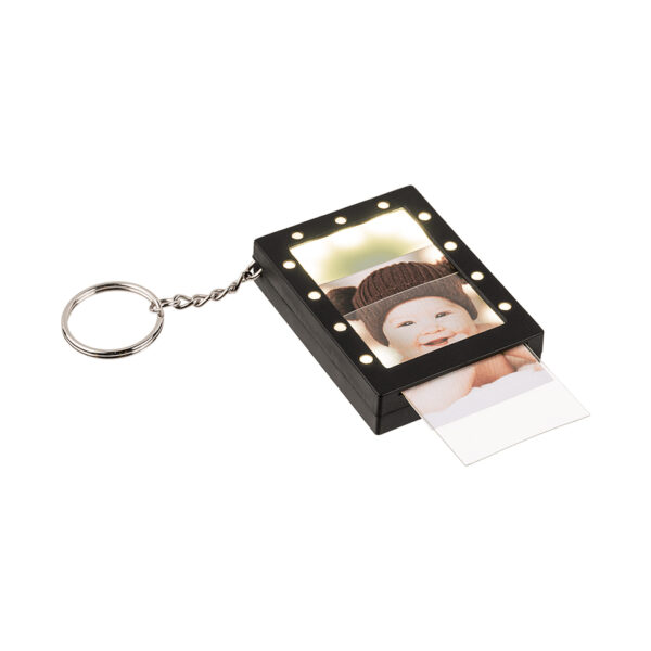 Μεταλλικό μπρελόκ, Πλαστική οθόνη με κορνίζα & LED (με μπαταρίες), 6 x 4, 5 cm