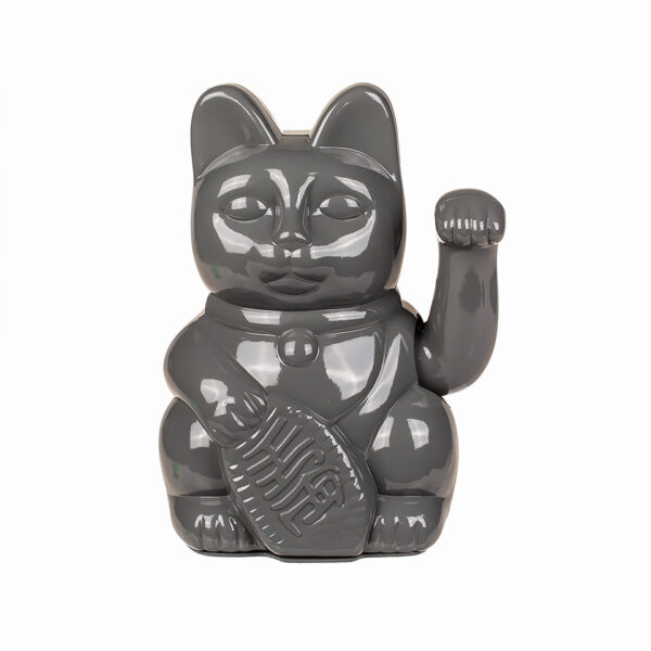 Γκρι Γατούλα Maneki 20cm - Image 1