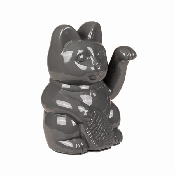 Γκρι Γατούλα Maneki 20cm - Image 2