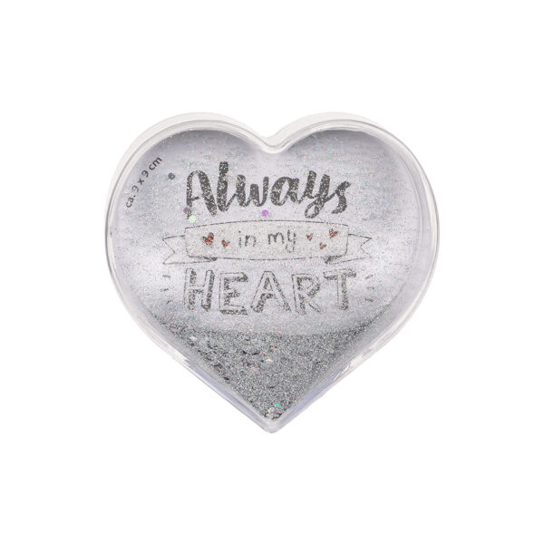 Τρισδιάστατη ακρυλική υδρόγειο με φύλλα καρδιάς 9 x 9 cm 12/display (Valentine's Day)