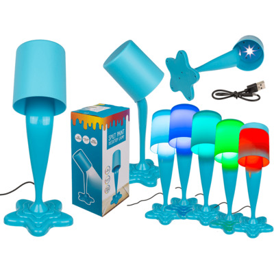 Spilt Paint Λάμπα μπλε νέον, USB, λευκό LED & λειτουργία αλλαγής χρώματος (Led Light)