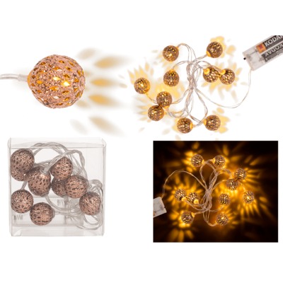 Φωτάκια εσωτερικού χώρου, Oriental, με 10 LED, 1,65 m, για 2 μπαταρίες Mignon (AA) (Led Light)