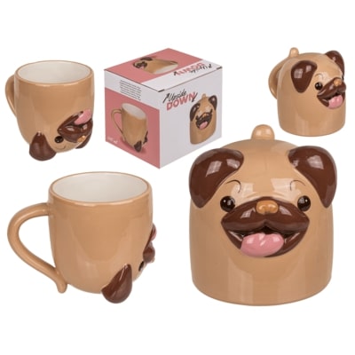 Ανάποδη Κούπα, Pug, περ. 12 x 14 εκ., ντολομίτης, 500 ml