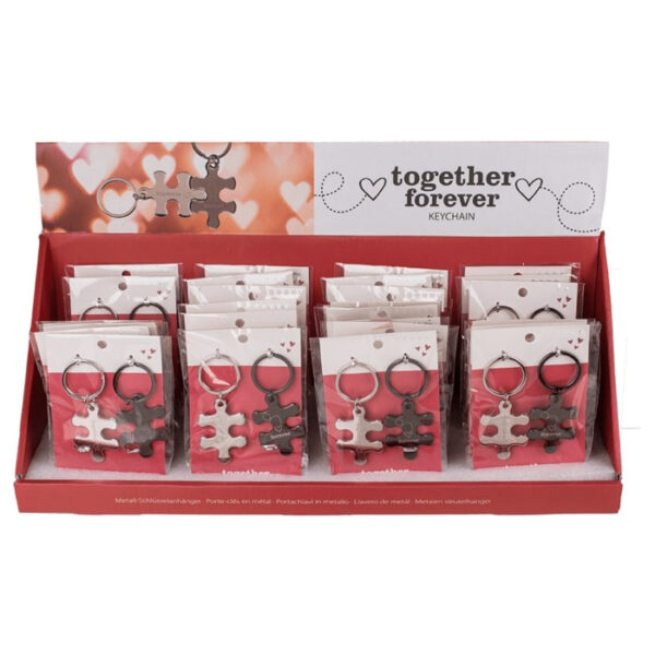 Μπρελόκ Together Forever, 2 σετ (24/display) (Valentine's Day) KEYCHAIN