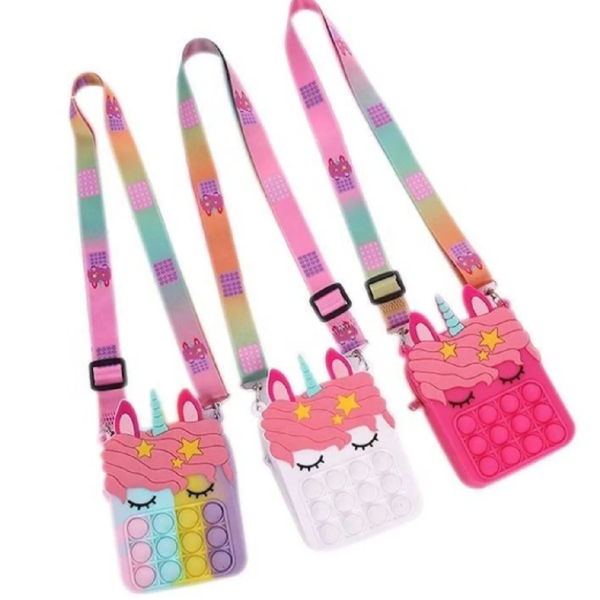 Τσαντάκι Pop It, Μονόκερος 13.6X11X8.6cm