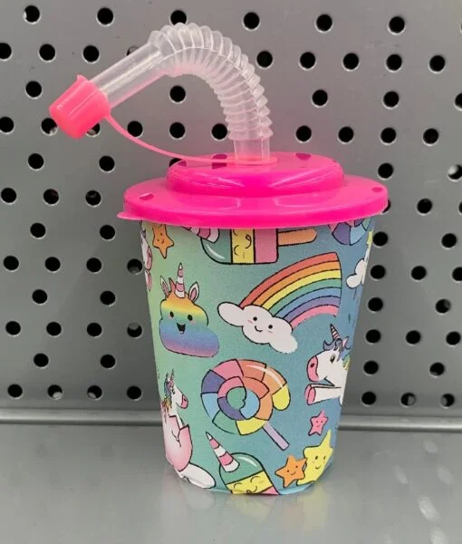 Ποτήρι Με Καπάκι Και Καλαμάκι Μονόκερος 250ml