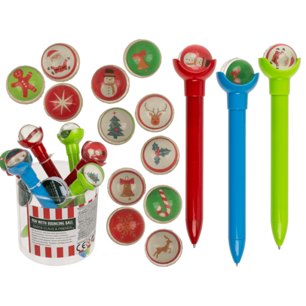 Χριστουγεννιάτικο Στυλό με Μπαλάκι X-mas,17 εκ CHRISTMAS