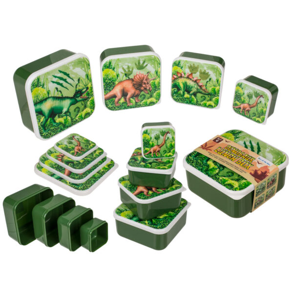 Φαγητοδοχειο Πλαστικό, Δεινόσαυρος, σετ 4 τμχ.