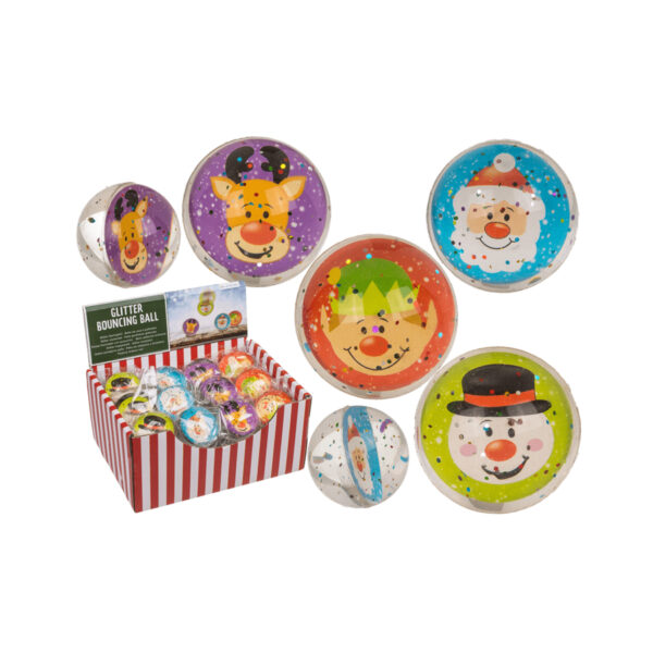 Χριστουγεννιάτικο Μπαλάκι με γκλίτερ Joyful Xmas Jumpers, 4 εκ 24τεμ/display CHRISTMAS