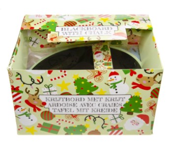 Χριστουγεννιάτικος μαυροπίνακας με κιμωλία DISPLAY/24 ΤΕΜ. 21.5X28X0.2CM CHRISTMAS