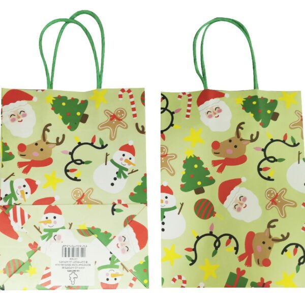 Χριστουγεννιάτικη Χάρτινη Σακούλα δώρου display/12 τεμ. 16X22X9cm CHRISTMAS