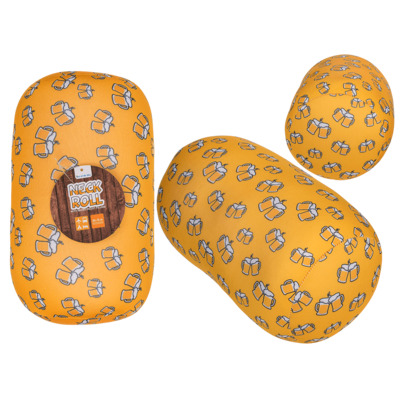 ΜΑΞΙΛΑΡΙ ΑΥΧΕΝΑ με micropellet, με σχέδιο μπύρα, 30 x 15 cm, 85% πολυεστέρας & 15% ελαστάνη