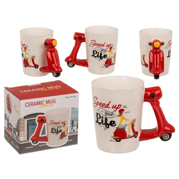 Κούπα, Scooter, Stoneware, 13,5 cm x 11 cm, με συσκευασία δώρου