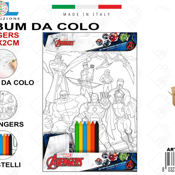 ΑΛΜΠΟΥΜ ΖΩΓΡΑΦΙΚΗΣ AVENGERS ΜΕ ΠΑΣΤΕΛ 48/48 20Χ29Χ2 IMPORT 890