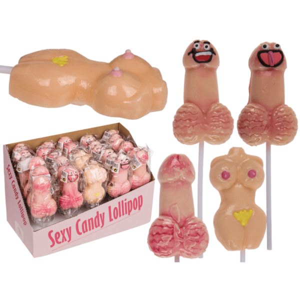 Γλειφιτζούρι Candy Lollipop, Sexy, περίπου 70 g, 4 είδη, 30 τεμάχια ανά συσκευασία