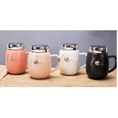 Κεραμική κούπα με καπάκι Love 500ml