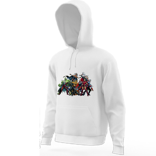 Φούτερ λευκό με κουκούλα ΗΡΩΕΣ