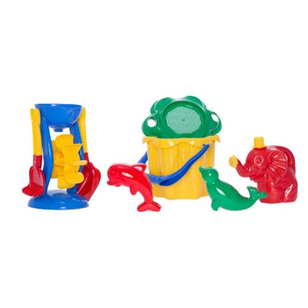 Σετ παιχνιδιών άμμου με σχήμα λουλουδιού - 8 στοιχεία με νερόμυλο 205x560