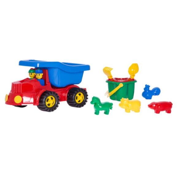 Αυτοκίνητο Τζίπ με σετ παιχνιδιών για την άμμο - 8 στοιχεία 360x227x230
