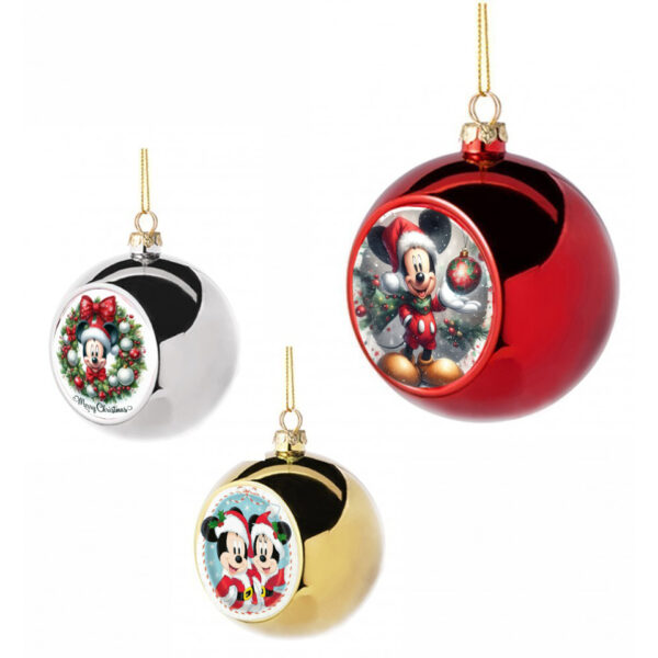 Χριστουγεννιάτικες μπάλες X-MAS με φωτογραφίες Mouse CHRISTMAS