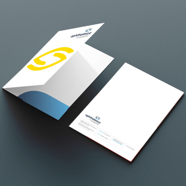 Folder με εκτύπωση το λογότυπο της εταιρίας