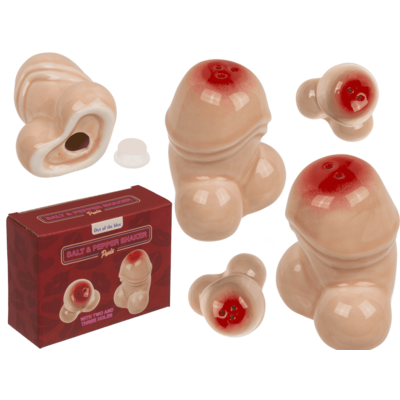 Αλατοπίπερο, Πέος, 4 x 2,5 x 7 εκ., σετ 2 τεμ., σε κουτί δώρου