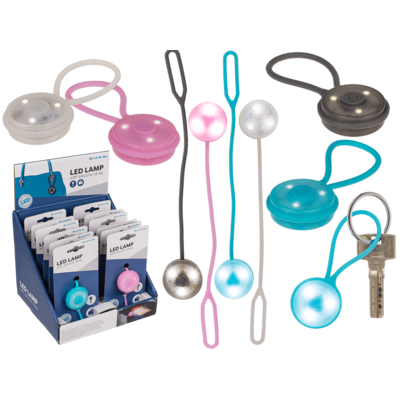 Φωτάκι LED με λουράκι σιλικόνης, 8 cm, με 2 λειτουργίες φωτισμού