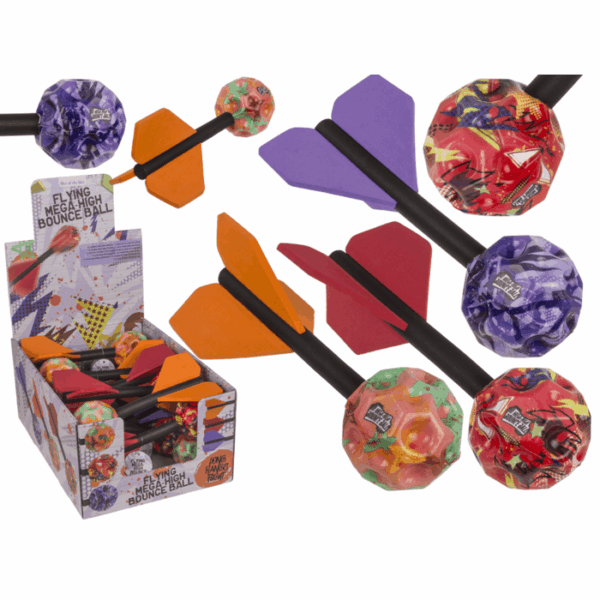 Μπάλα υψηλής αναπήδησης  σε βέλος, 7 x 20 cm, με ουρά