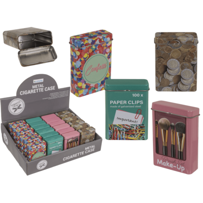 Μεταλλική Θήκη για τσιγάρα 10 x 7 εκ., 4 σχέδια