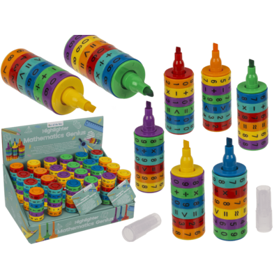 Μαρκαδόρος, Mathematics Genius, 10,5 x 3 εκ., 6 χρώματα, 24/display