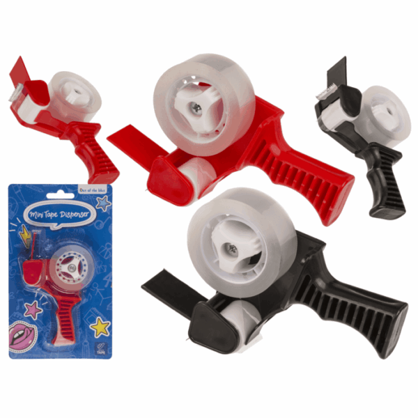 Mini Tape Dispenser, 7 x 3 x 12,5 cm, με ταινία 25 μέτρων, 2 χρώματα , σε συσκευασία δώρου