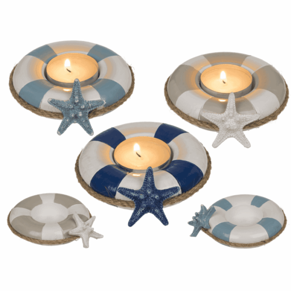 Θήκη ρεσό, δαχτυλίδι με αστέρι θάλασσας, 9,5 x 10 cm, πολυρεζίνη, 3 χρώματα .