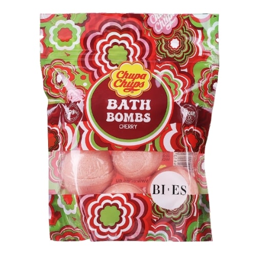 Βόμβα μπάνιου/μπάλα αφρού Chupa Chups cherry Σετ 6τμχ *55 g