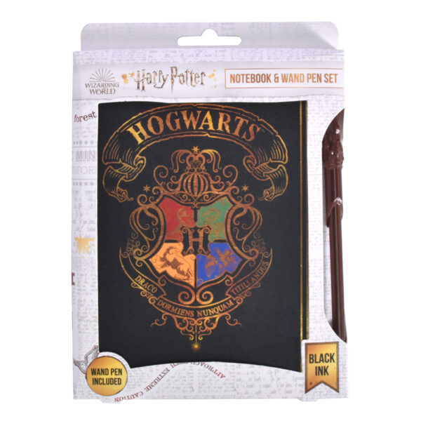 Harry Potter Notebook & Pen Set - Colourful Crest Licensed