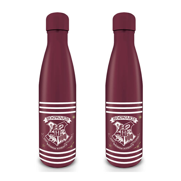 Harry Potter (Classic Crest Burgundy Stripes) Metal Drinks Bottle (550 ml) Licensed