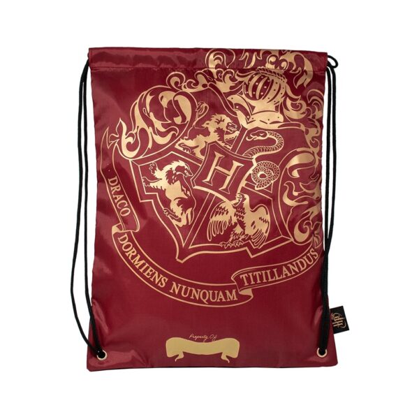 Harry Potter Draw String Bag Black - Crest & Customise Licensed