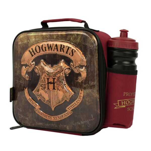Harry Potter 3D Embossed Lunch Bag with Bottle Licensed