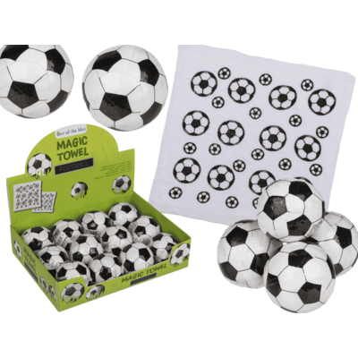 Μαγική βαμβακερή πετσέτα “Μπάλα Ποδοσφαίρου” 30 x 30 εκ