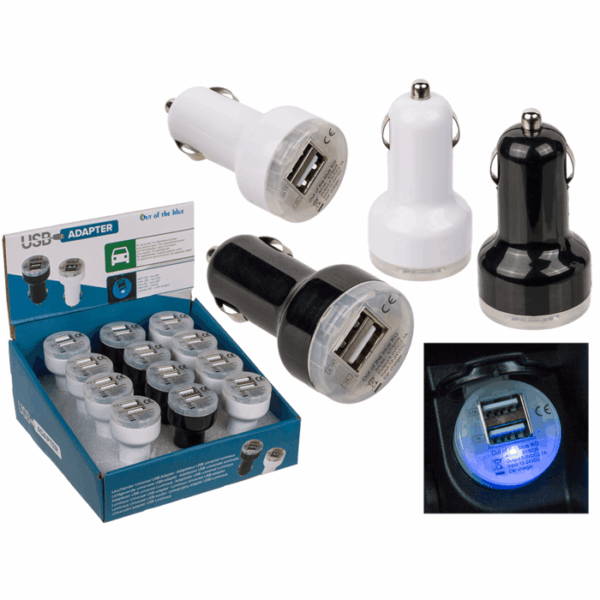 Light up universal USB adapter for car socket GADGET