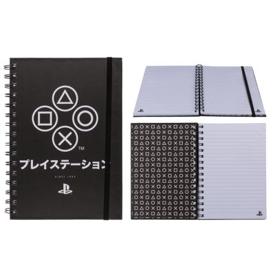 Τετράδιο Σπιράλ Α5 Playstation, Ριγέ 80 Φύλλων, 20.5 x 15.5 cm.