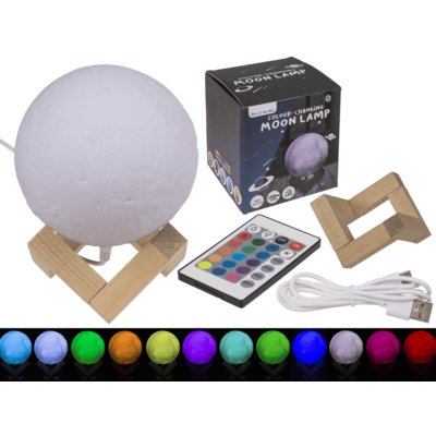 Color Changing Lamp, Moon, ca. 10 cm(Led Light)