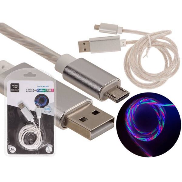 Καλώδιο γρήγορης φόρτισης USB για Micro-USB, με LED GADGET