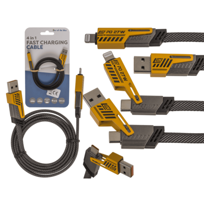 Καλώδιο Φόρτισης 4 σε 1, μηκος  1 μ. GADGET