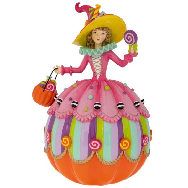 Ροζ Πολυρεζιν Μαγισσα Κολοκυθα 29Χ25Χ40Εκ Πολυχρωμη Halloween