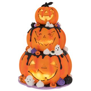 Πολυρεζιν Κολοκυθα Με Περιστροφη/Μουσικη Και Led 30X31X42Ek Halloween Μπαταριας