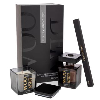 ΣΕΤ/2 ΜΑΥΡΟ ΑΡΩΜΑΤΙΚΟ ΧΩΡΟΥ ΜΕ ΣΤΙΚ 100ml & ΚΕΡΙ 90gr ΣΕ ΣΥΣΚΕΥΑΣΙΑ ΠΟΛΥΤΕΛΕΙΑΣ ΑΡΩΜΑΤΙΚΑ