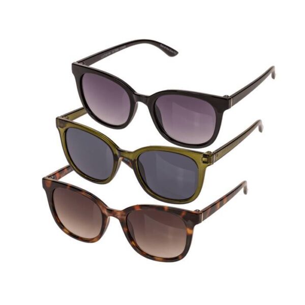 Γυαλιά ηλίου γυναικεία,3 assorted (6x black, 4x brown demi, 2x olive green)