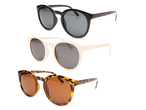 Γυαλιά ηλίου Unisex,3 assorted (6x black, 3x beige, 3x leo)