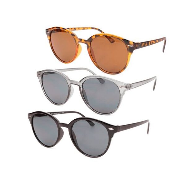 Γυαλιά ηλίου Unisex,3 assorted (6x black, 3x grey transparent, 3x leo)